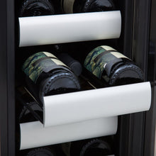 Load image into Gallery viewer, 40 Bottle Whynter Elite Seamless Stainless Steel Door Dual Zone Built-in Wine Refrigerator