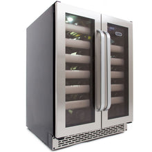 Load image into Gallery viewer, 40 Bottle Whynter Elite Seamless Stainless Steel Door Dual Zone Built-in Wine Refrigerator