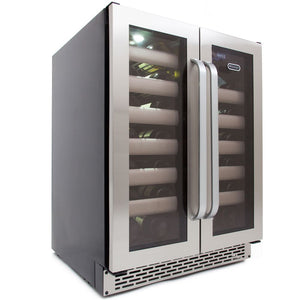 40 Bottle Whynter Elite Seamless Stainless Steel Door Dual Zone Built-in Wine Refrigerator