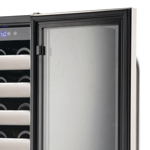 33 Bottle Whynter Elite Seamless Stainless Steel Door Single Zone Built-in Wine Refrigerator