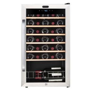 34 Bottle Whynter Freestanding Stainless Steel Refrigerator with Display Shelf and Digital Control