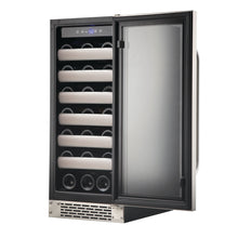 Load image into Gallery viewer, 33 Bottle Whynter Elite Seamless Stainless Steel Door Single Zone Built-in Wine Refrigerator