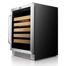 Load image into Gallery viewer, 24&quot; Whynter Built-In Stainless Steel 54 Bottle Wine Refrigerator Cooler