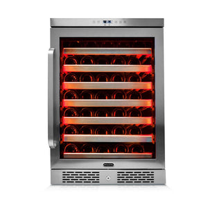 17 Bottle Whynter Elite Seamless Stainless Steel Door Dual Zone Built-in Wine Refrigerator