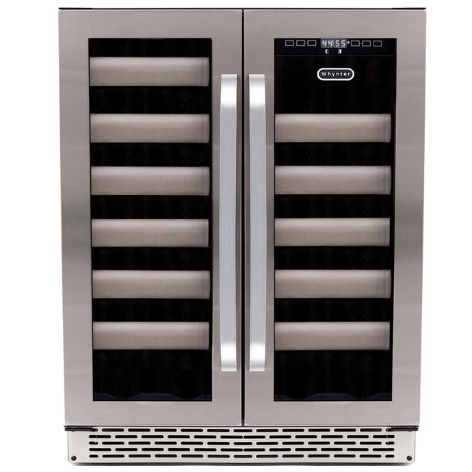 40 Bottle Whynter Elite Seamless Stainless Steel Door Dual Zone Built-in Wine Refrigerator