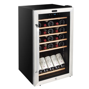 34 Bottle Whynter Freestanding Stainless Steel Refrigerator with Display Shelf and Digital Control