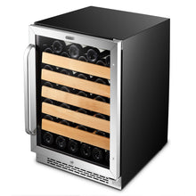 Load image into Gallery viewer, 24&quot; Whynter Built-In Stainless Steel 54 Bottle Wine Refrigerator Cooler