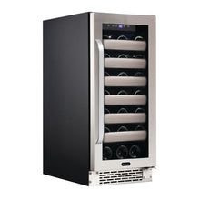 Load image into Gallery viewer, 33 Bottle Whynter Elite Seamless Stainless Steel Door Single Zone Built-in Wine Refrigerator