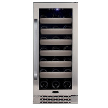 Load image into Gallery viewer, 33 Bottle Whynter Elite Seamless Stainless Steel Door Single Zone Built-in Wine Refrigerator