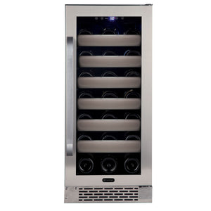 33 Bottle Whynter Elite Seamless Stainless Steel Door Single Zone Built-in Wine Refrigerator