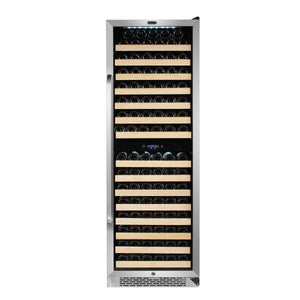 164 Bottle Whynter Built-in Stainless Steel Dual Zone Compressor Wine Refrigerator with Display Rack and LED display