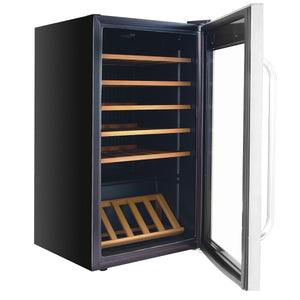 34 Bottle Whynter Freestanding Stainless Steel Refrigerator with Display Shelf and Digital Control