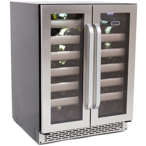 40 Bottle Whynter Elite Seamless Stainless Steel Door Dual Zone Built-in Wine Refrigerator