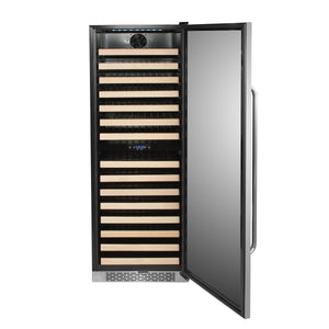 164 Bottle Whynter Built-in Stainless Steel Dual Zone Compressor Wine Refrigerator with Display Rack and LED display